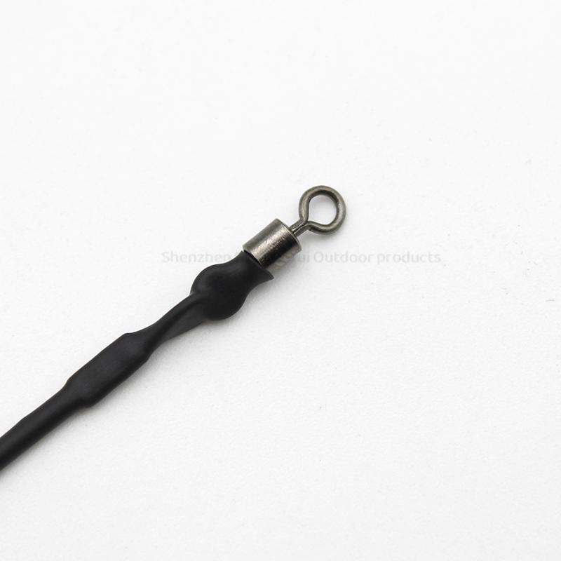 3 piezas Accesorios para Pesca de Carpas Enlaces Rígidos para Alimentador 6/8cm Cable de Acero Engarzado Para Pesca Un Montaje de Corriente Libre Terminales