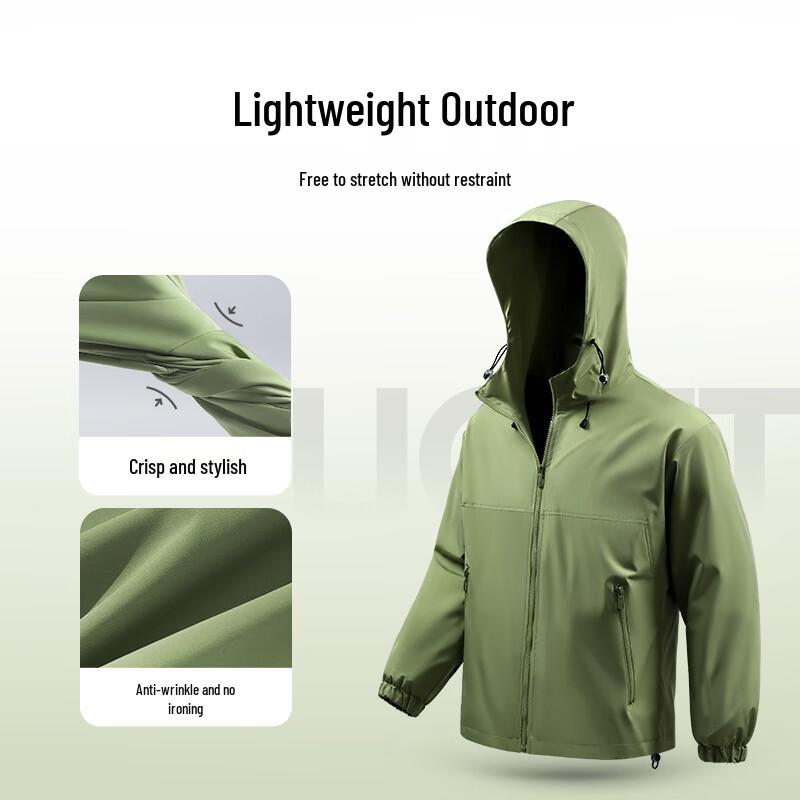 JEANSWEST LIFE Men's Windproof Waterproof Hooded Jacket