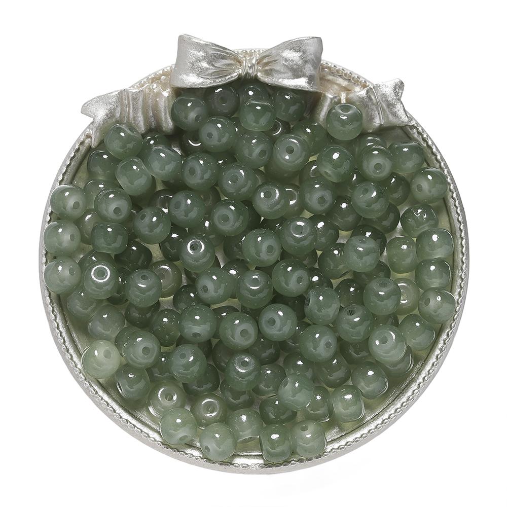 20-50pcs/lot Jelly Flat Round glass Beads Bracelet Spacer Beads For DIY Handmade Charm Jewelry Making Findings Wholesale