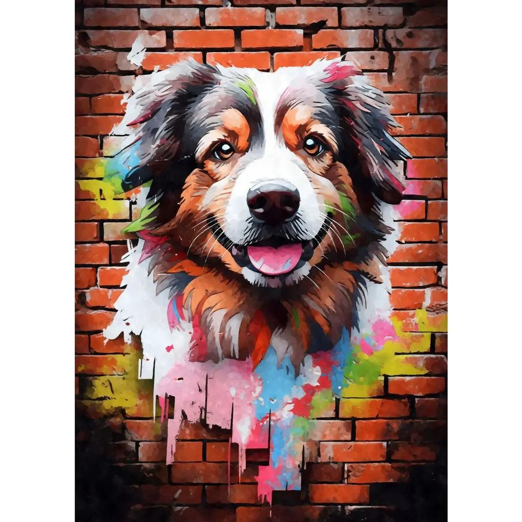 Cute Pet Dogs Graffiti Poster Prints Aesthetic Pug Dachshund Maltese Dog Wall Art Canvas Painting Home Kids Room Decor Picture
