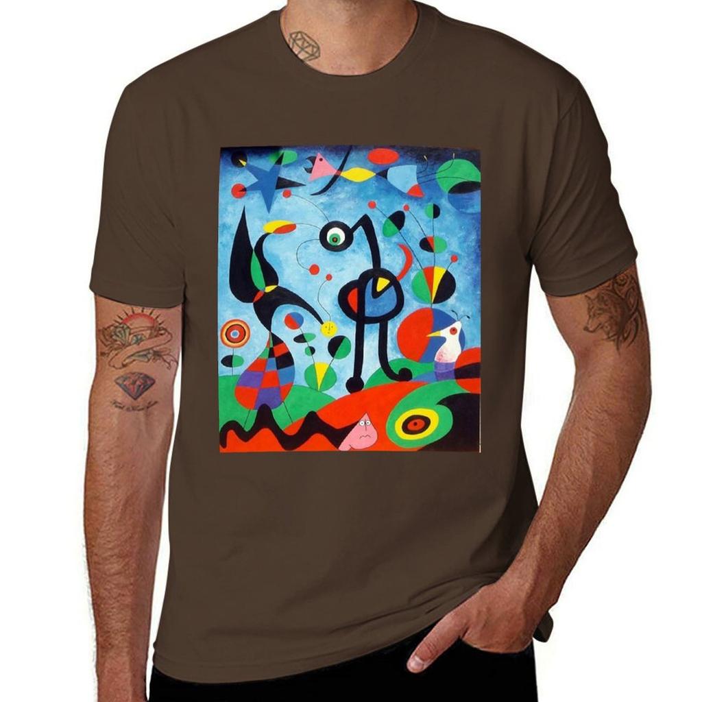 Joan Miro Garden Tshirt Blanks Customs Unisexs Graphic Tshirts Anime