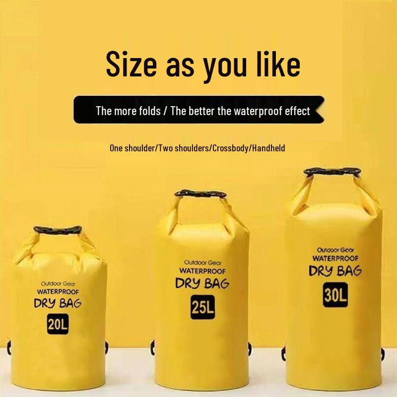 Waterproof Crossbody Bag for Swimming, Trekking, Rafting & Snorkeling - Large Capacity, Convertible Single/Double Shoulder Storage.