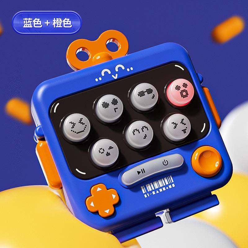

Pushpress Le Children s Robot Puzzle Break-through Game Machine Boy Hit Gopher Quick Push Puzzle Toy Girl синій