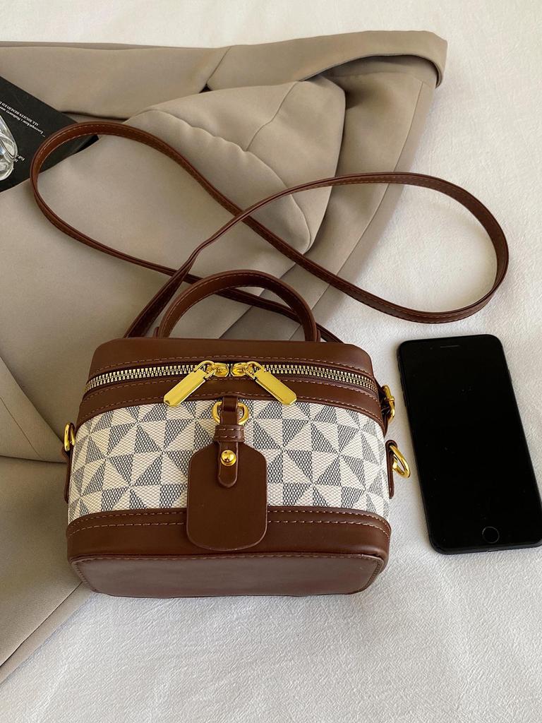 2025 Korean Style Printed Letter Women's Crossbody Bucket Bag - Spring Fashion