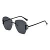 Women Square Frameless Sunglasses Uv400 Protection For Outdoor Travel Party