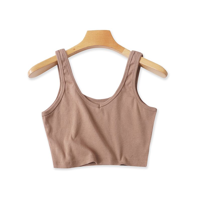 Beauty Back Cotton Slim Fit Pullover Midriff Outfit Export Small Sling