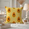 Art Papaya illustration Cushion Cover Antidustmite Pillowcase Invisible zipper silky short plush Sofa cushion cover