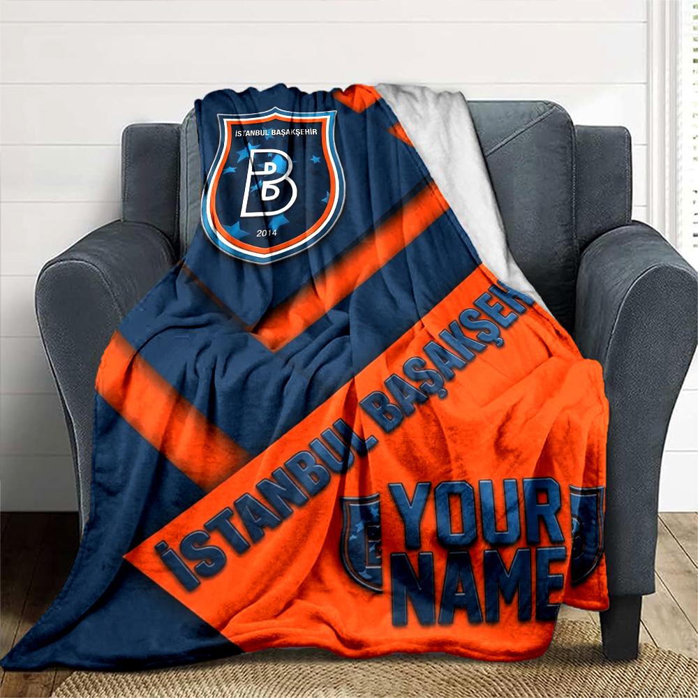 Name Custom Estambul Basaksehir Print Flannel Blanket High Quality Warm Comfortable Cover for All Seasons Perfect for Gifts Home Decor