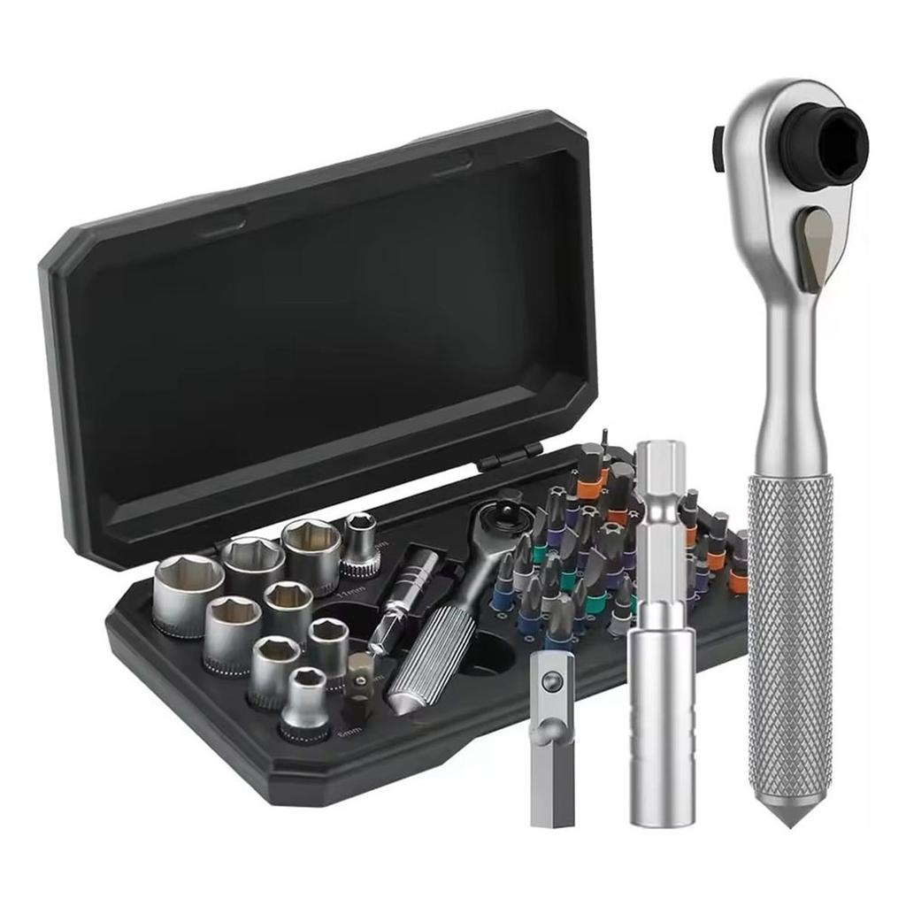2026 New Screwdriver Kit 42in1 Aluminum Alloy, Ratchet Magnetic, Flexible Shaft for DIY & Furniture