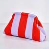 Women Handbag Colorblock Knitted Women Bag Large Mouth Cosmetic Cellphone Keys Stoarge Pouch Summer Beach Clutch Lady Purse