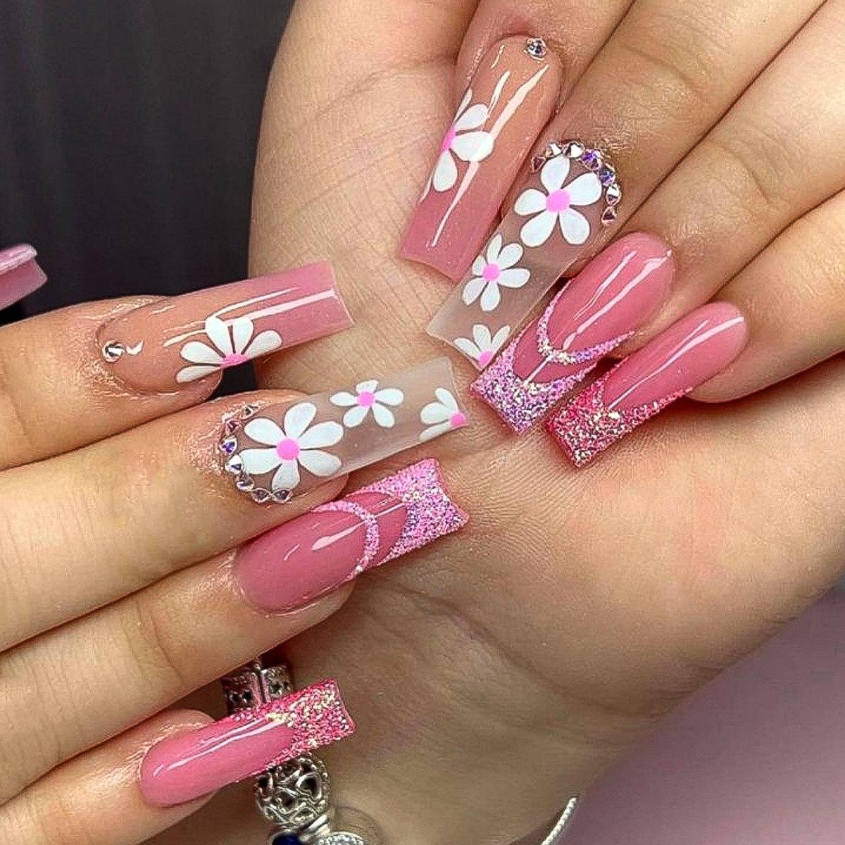 

European French Style Cross-Border Rectangular Water Pipe Press-On Nail Art Tips