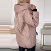 Women's Fashionable High-Neck Parka Coat with Hood – Casual Solid Cotton Hooded Parka, Warm Outerwear for Fall and Winter