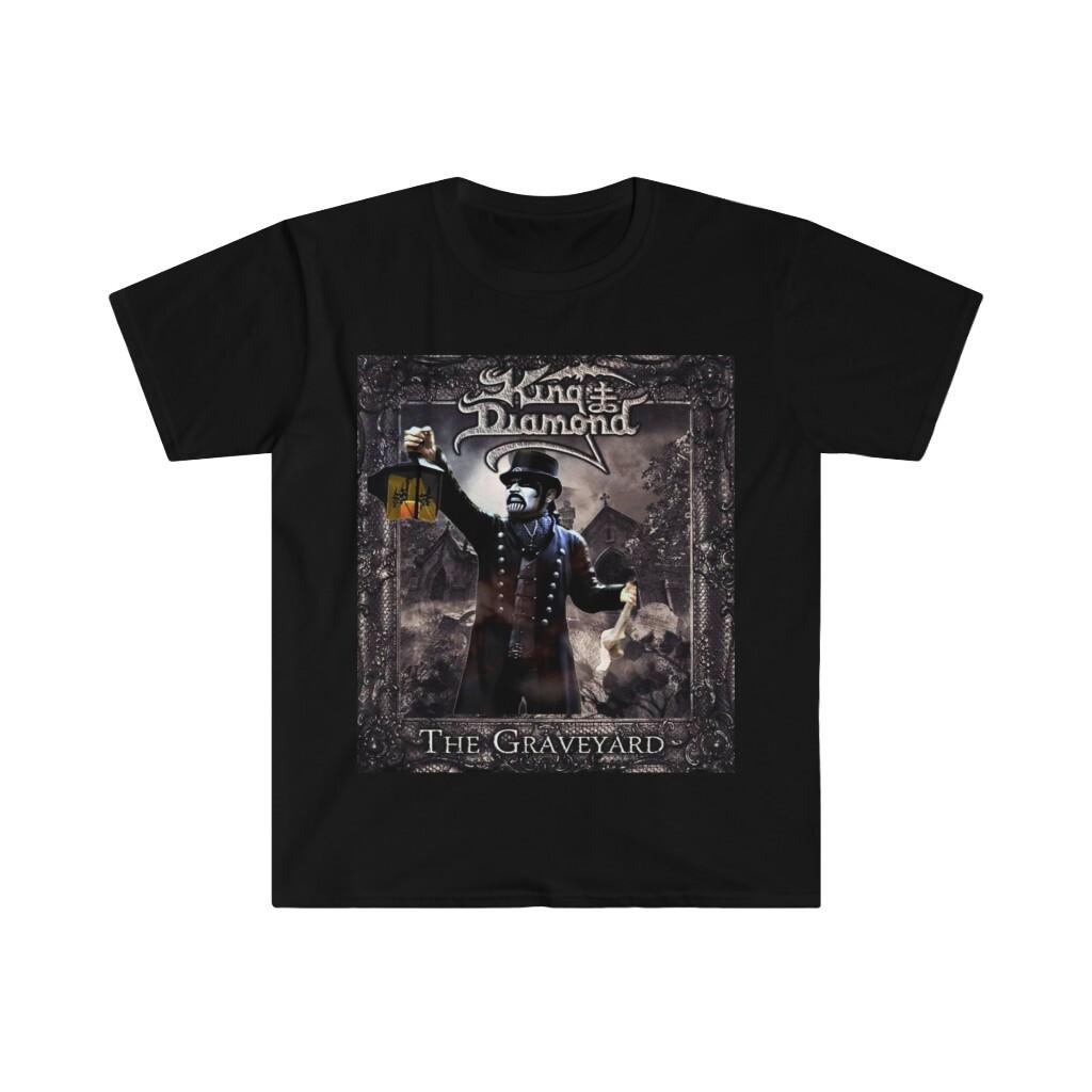 Unisex Soft Cotton T-Shirt Mens Womens Tees Top. King Diamond. Mercyful Fate. Graveyard 4XL