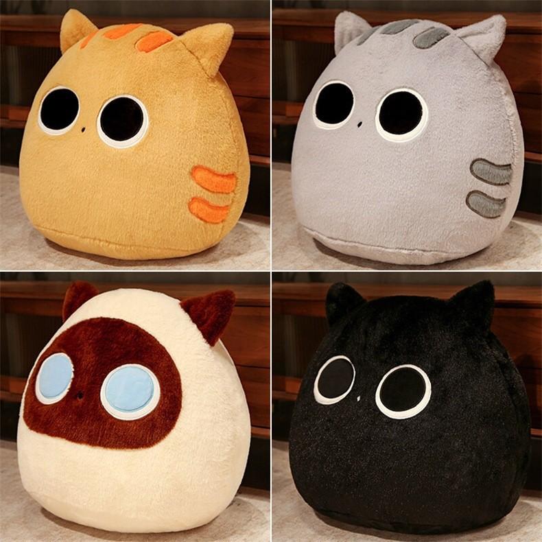 Plush Cat Toy Cushion Stuffed Animal Doll Pendant Keychains Gift Decoration