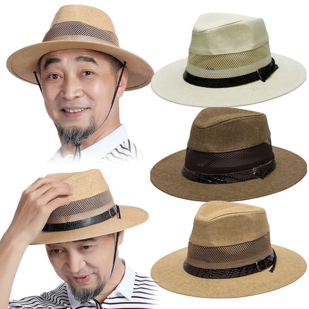 Mesh Sun Hat Breathable Straw Hat New Cowgirl Cap Outdoor