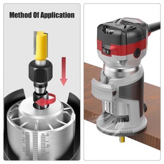 Convenient 6mm and 8mm Trimmer Collet Chuck Set for Various Applications