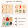 Montessori Baby Puzzles Toys Wooden Geometry Puzzle Toys Animal Eggs Shape Puzzle Board Matching Games Educational Learning Toys