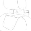 Aluminum Car Seat Phone Holder & Desk with Magnetic Headrest Attachment
