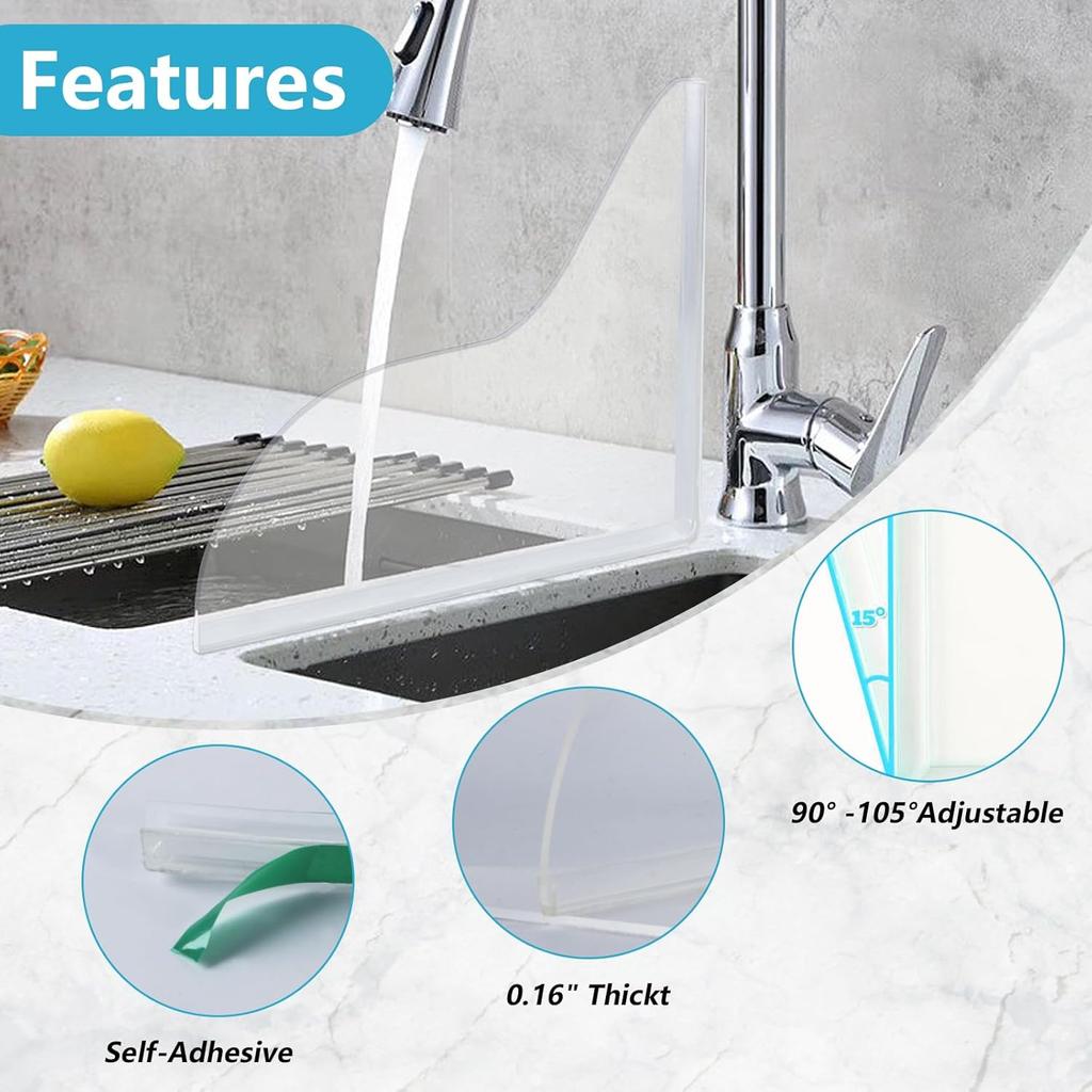 2 Pcs Bathtub Water Guards,Bathroom Shower Splash Guard for Tub, Shower Water Guard for Bathtub Shower Guards Removable, Bathtub Water Splash Guards