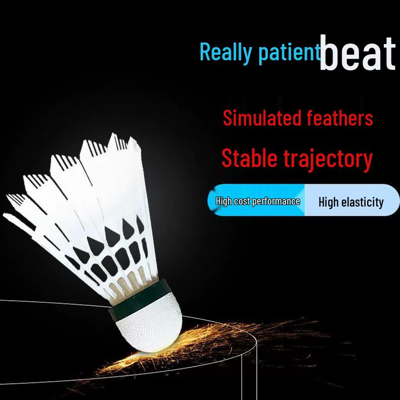 Stabilny lot Trwałe lotki do badmintona - Zawody halowe/plenerowe - 3 sztuki (12 sztuk), Zestaw treningowy (6 sztuk)
