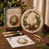 Christmas Ornament Craft Set Embroidery Kit for Beginners, Pre-Printed Pattern Full Creative Gift Parents And Friends of Tools, DIY Needlework Festive