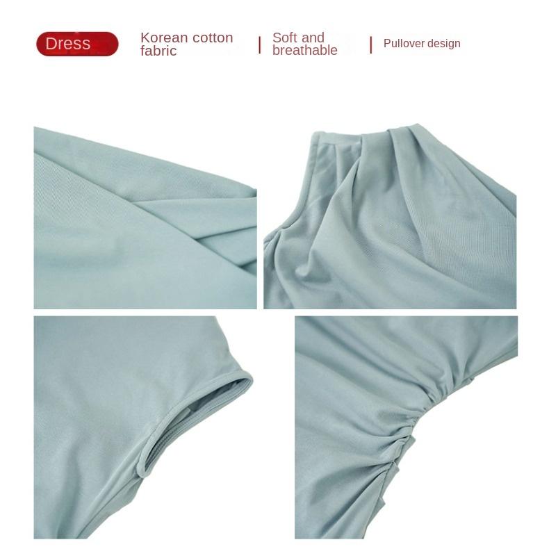 GMXIA Summer Gentle Temperament One-line Slimming Fish Tail Dress French Hip Skirt