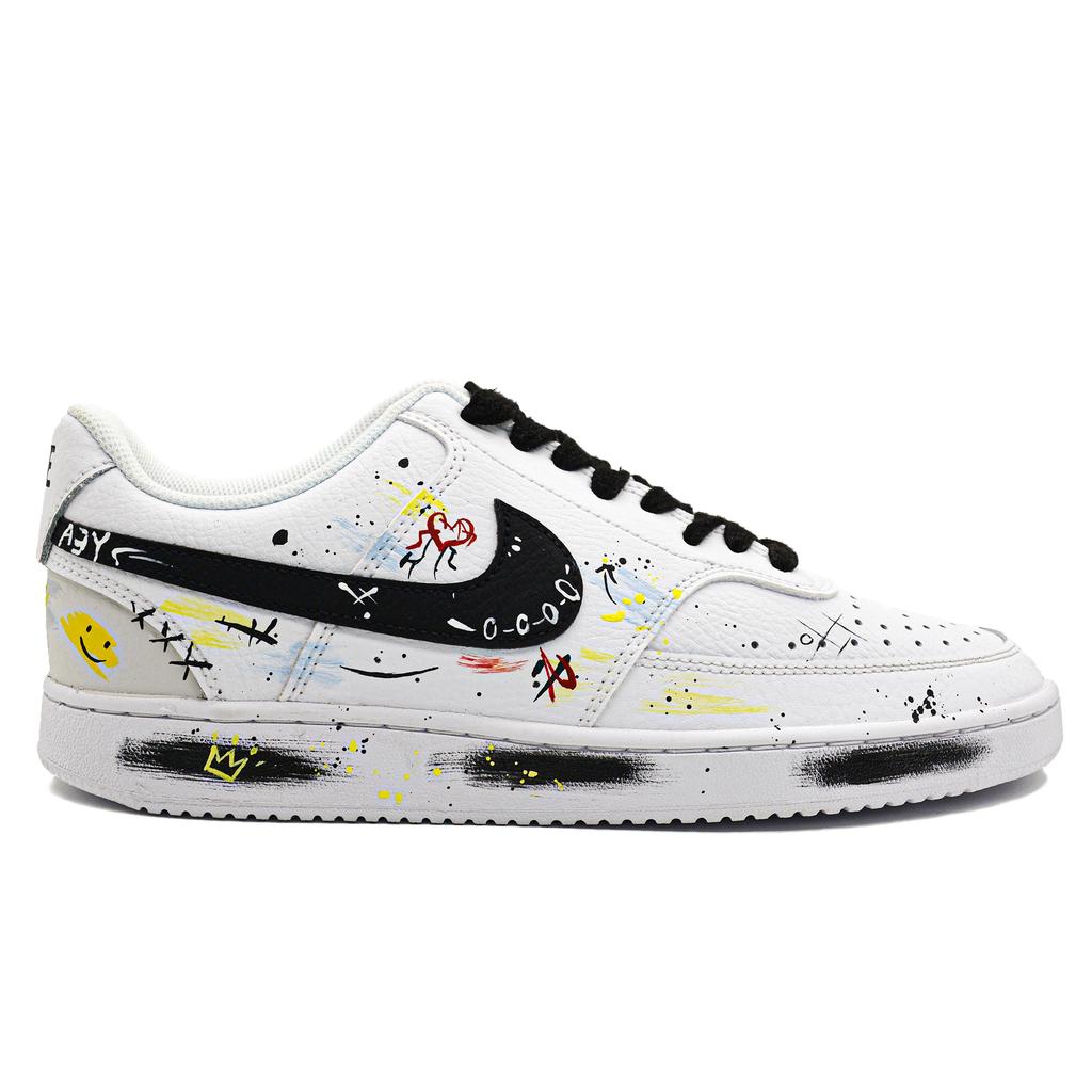 Nike Court Vision Low top Skateboardové boty Pánské Bílé Černé DH2987-101(Tým28-)