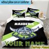 3pcs Custom Name Raiders Team Spirit Bedding Set Includes 1 Duvet Cover & 2 Pillowcases for All Seasons Dormitory Home Decor Christmas gifts