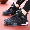Boys Basketball Shoes Rotating Button Sneakers Children's Mesh Casual Shoes Breathable Student Fashion Trendy Shoes