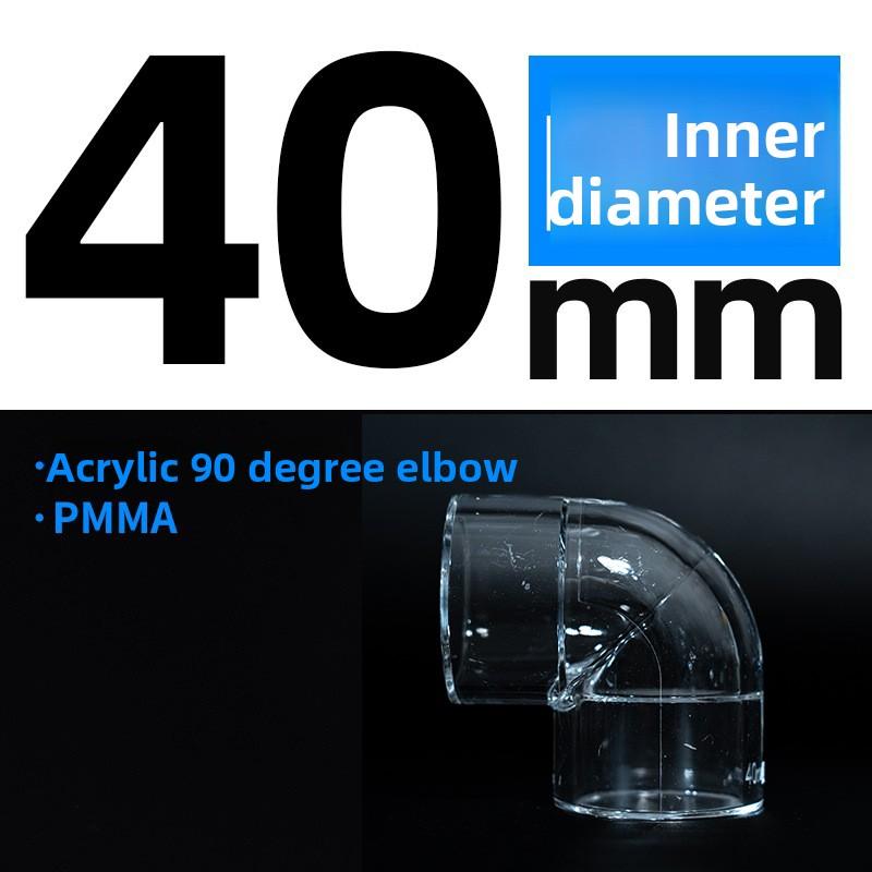 1PC I.D 16/20/25/32mm Acrylic Pipe Fittings Transparent 90 Degree Elbow End Plug Tee Connectors Aquarium Fish Tank Garden Joint