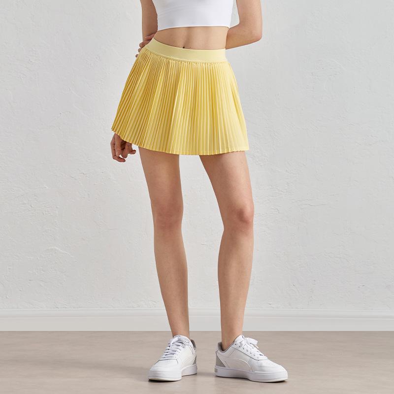 

Быстросохнущая плиссированная теннисная юбка на весну/лето 2025 - Женская спортивная одежда для активного отдыха XL