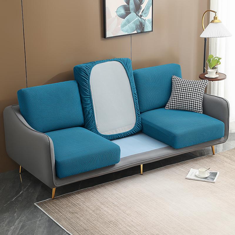 

Регулируемый чехол на подушку для дивана для гостиной, дивана, большого размера, для дома, чехлы для подушек на диван, спандекс, для спальни, защита сиденья, 2025 Plus L-3seat озеро синий