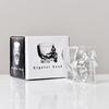 Set Of 1/2 Skull Shaped Clear Glass Novelty 2.8 Oz Shot Glasses Decorative Halloween Drinkware