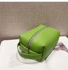 Fashion Women's Leather Makeup Bag Portable Cosmetic Pouch with Zipper Closure