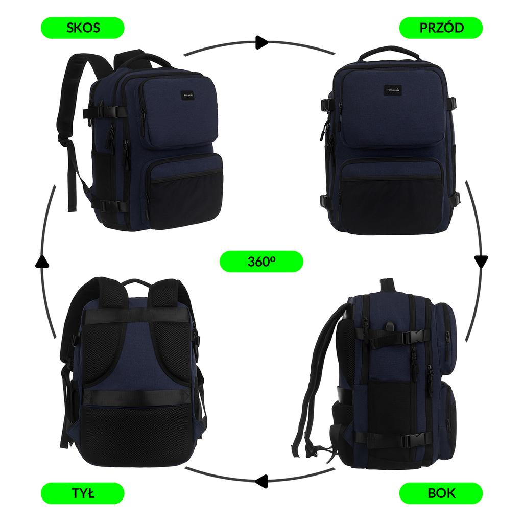 A spacious travel backpack made of waterproof polyester - Himawari