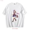 Uma Musume Meisho Doto T Shirt Cute Racehorse Girl Character Design  Vintage Washed Fashion Comfortable Soft Stylish Homme