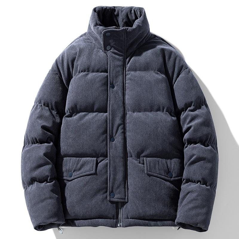 Winter Trend Brand American Vintage Down Jacket Couple Corduroy Cotton-padded Jacket