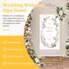 Wedding Welcome Decoration Shiny Plating Arch Outdoor Flower Display Stand Birthday Party Background Welcome Sign Balloon Stand