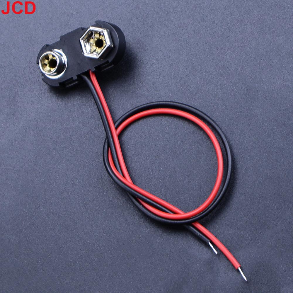 5pc 9V Battery Connector Power Clips DC Jack Male Female Alligator Snap Adapter Wire Holder Cable 9 Volt Lead Socket Plug Barrel