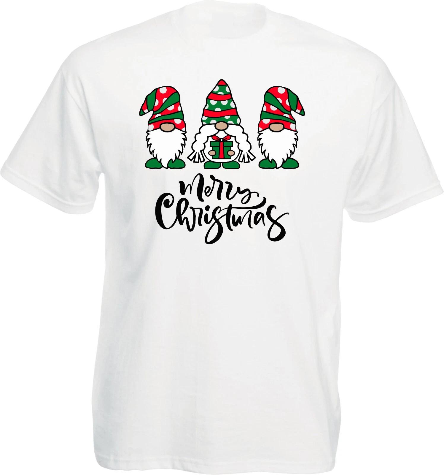 

Merry Christmas T-Shirt, 3 Gnomes Xmas Christmas Funny Shirt, Unisex Tee Top 4XL
