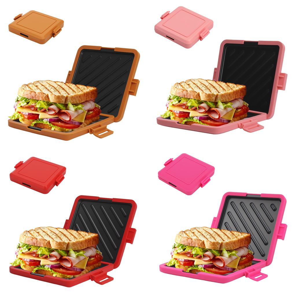 Microfiber Silicon Toast Pan For Breakfast Sandwich And Hot Dog Cooking