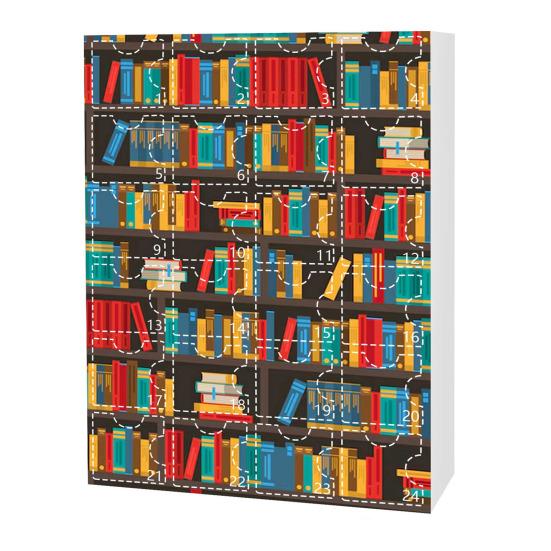 Ozdoba na książkę Kalendarz adwentowy Akrylowy wisiorek na książkę w formie układanki, dekoracja wisząca na choinkę, prezent dla miłośników książek