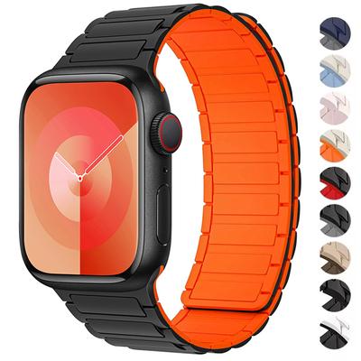 Pentru Apple Watch Band 46mm 42mm 45mm 44mm 40mm 49mm 41mm 38mm Bratara magnetica din silicon iWatch Series 10 9 8 7 Se Ultra 2 curea