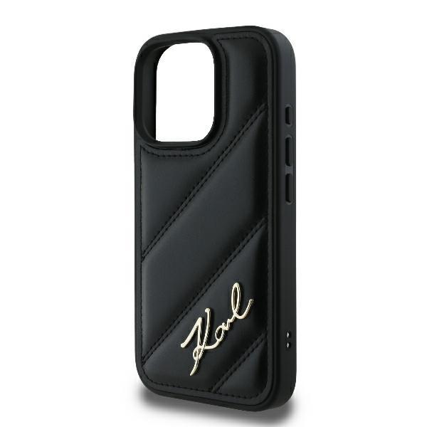 Karl Lagerfeld Klhcp16Lpqdsmgk Iphone16 Pro 6.3 Czarny/Black Hardcase Quilted Signature