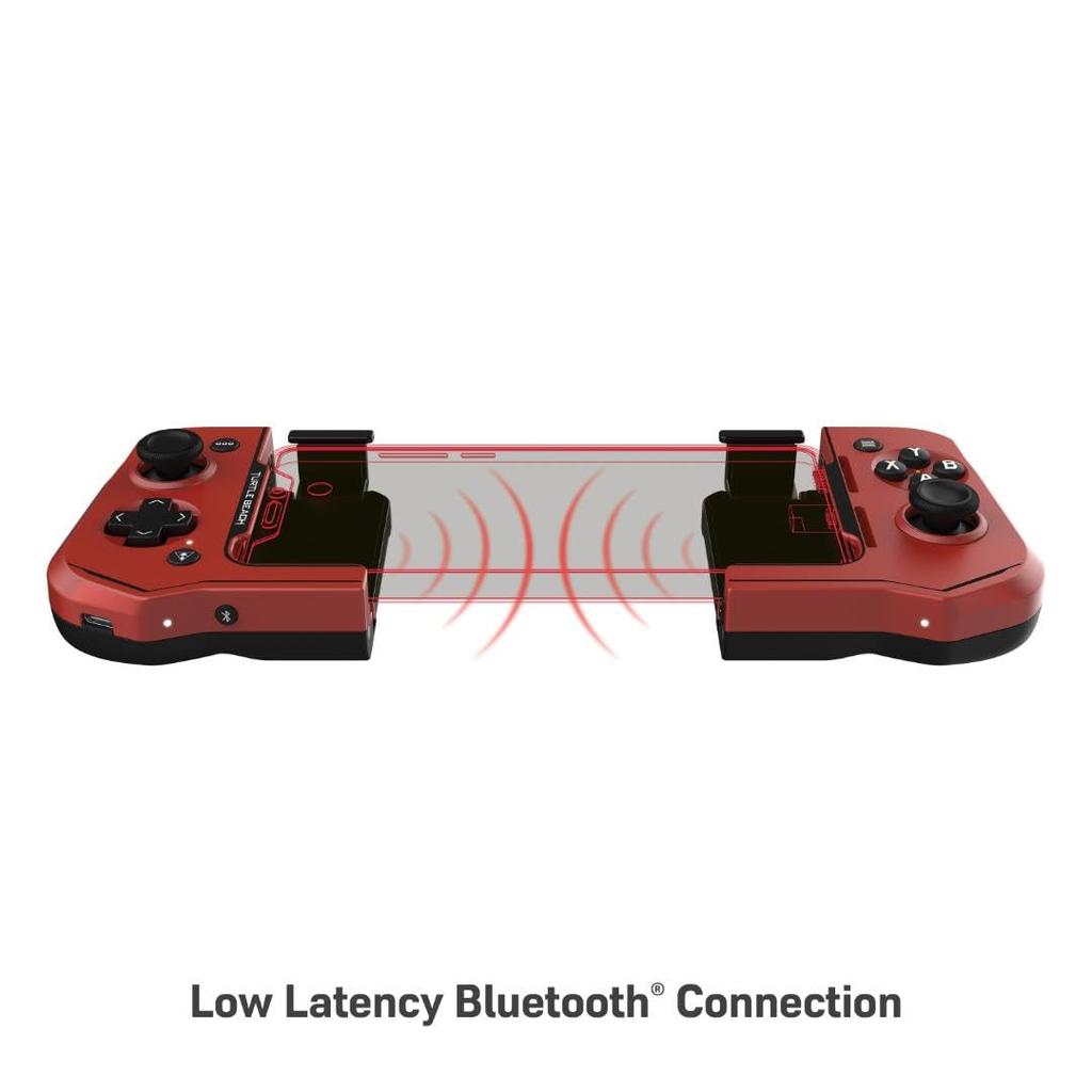 Turtle Beach ATOM Bluetooth Smartphone Xbox Cloud 20 Horas de Android Xbox GeForce Steam Link Controlador, Compatível, Vermelho/Preto, Uso, 8.0+, Nuvem,