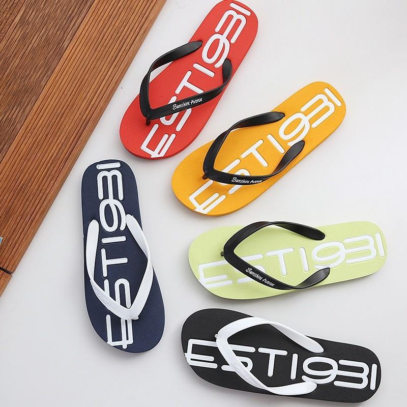Flip-flops men's digital summer non-slip slippers men's personalized couple beach shoes sandals