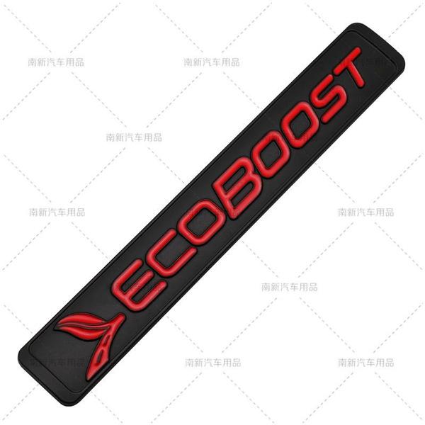 2 Stück/Los 3D Metall FORD ECOBOOST Auto Emblem Auto Plakette Heckklappe Namensschild Aufkleber Seitenkotflügel Aufkleber