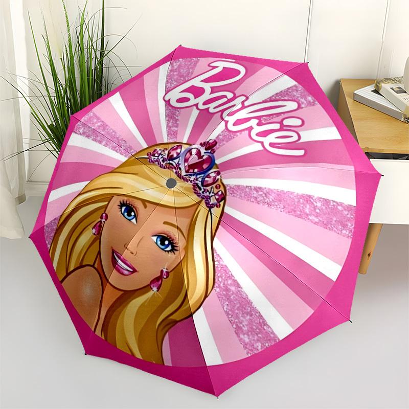 

1pc Barbie, Princess Automatic Open/Close Umbrella - 8-Rib Stability - All-Season Everyday & Formal Use yy251022029