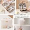 Aylashine Large Capacity Makeup Multifunctional Divided Travel Bag for PU Simple Easy To Makeup Brush Opens 180 Degrees To Lay Flat Acorn Brown Pouch,
