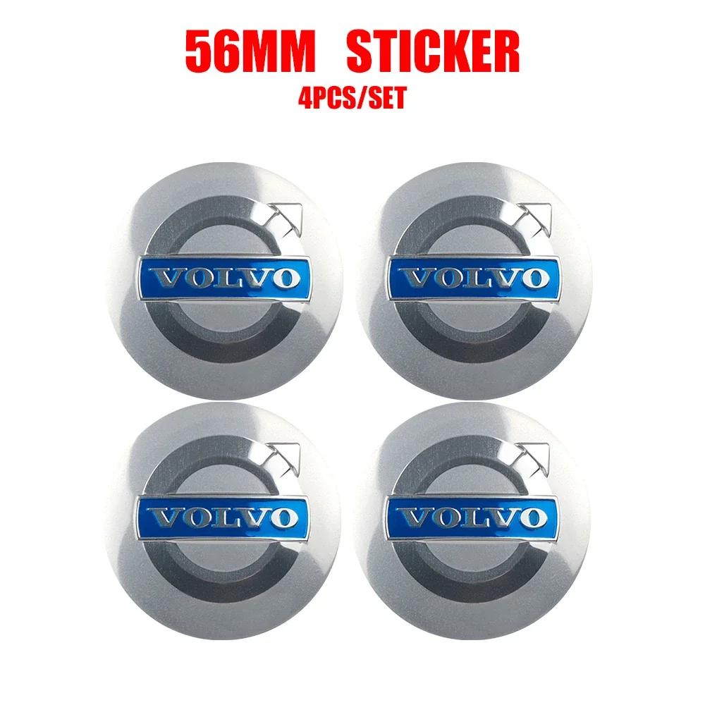 4pcs 55mm Car Original Wheel Center Cover Hub Cap Emblem Sticker For Volvo XC60 XC90 V40 V60 S60 V50 V90 S80 C40 XC40 V70 C30 C7